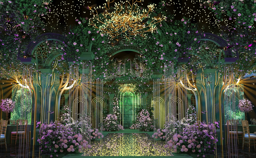 普格奇妙森林婚礼堂效果展示