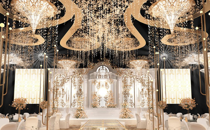 普格花木兰喜事汇金色大厅效果展示